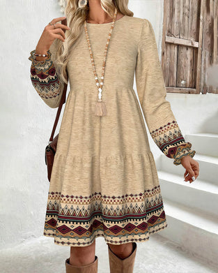 Kleid Rundhals A-Linie