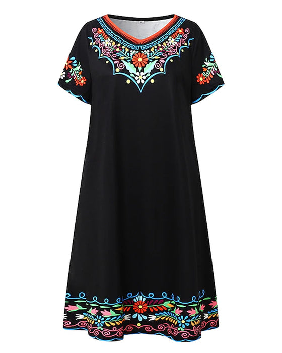 Kleid im Retro-Stil und mit kurzen Ärmeln