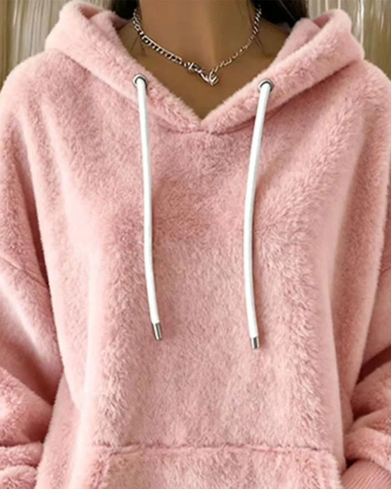 Hoodie Plüsch Mit Kapuze Locker