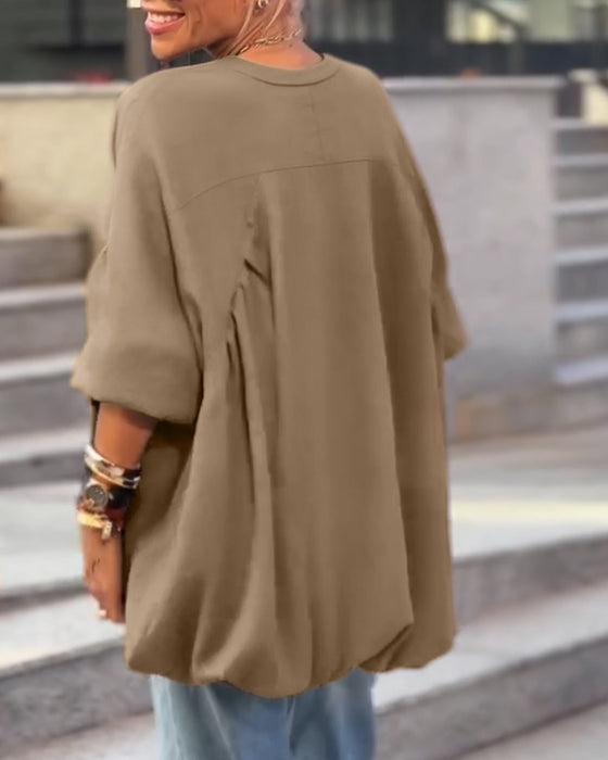 Top Unifarben locker asymmetrisch