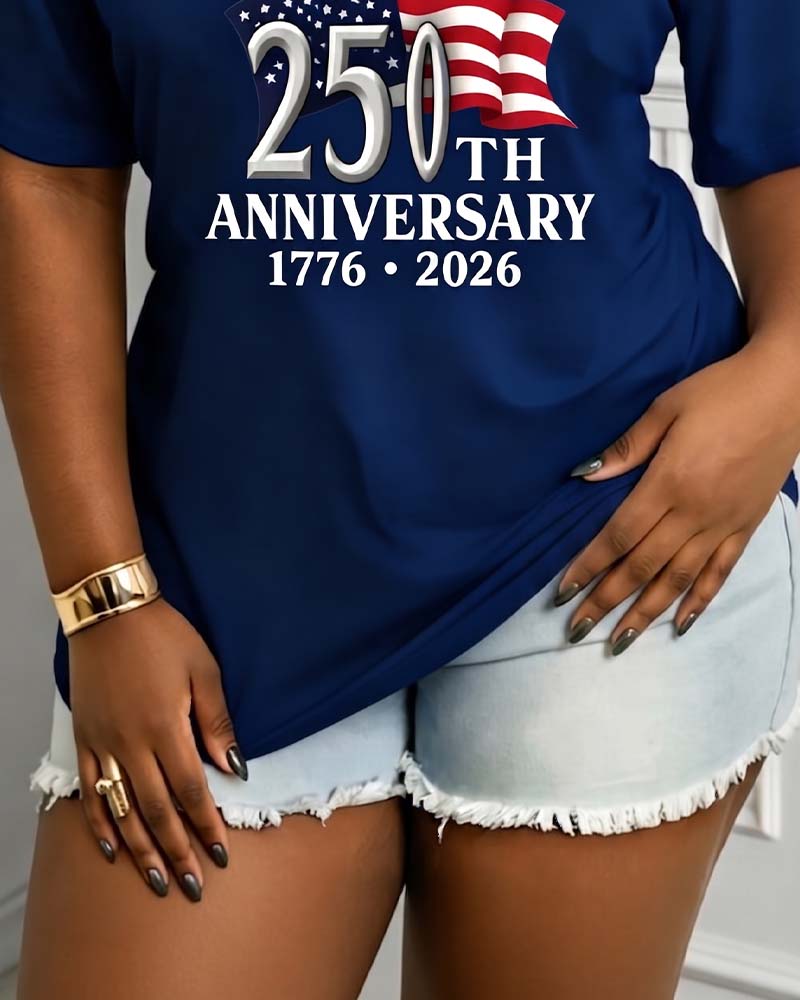 T-Shirt Gedenk Bedruckt Kurzarm