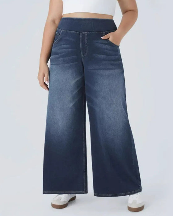 Denim High-Waisted Gewaschen Loose Baggy Casual