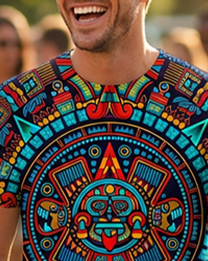 T-Shirt Rundhalsausschnitt Bedruckt Herren