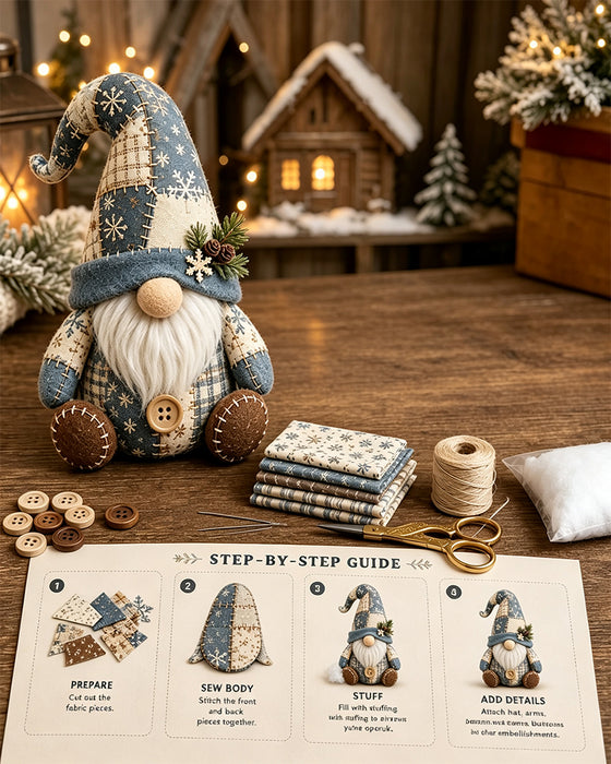 🧵 DIY Patchwork Gnome Set – Erstelle Deinen Eigenen Bezaubernden Gnom 🧙‍♂️