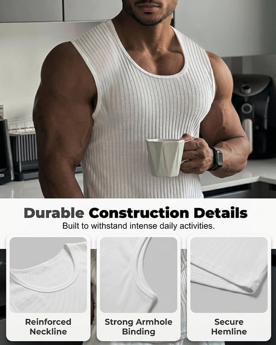 Tanktop Unifarben Vertikalstreifen