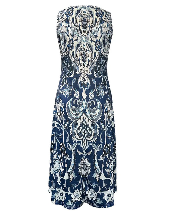 Kleid Urlaub ärmellos modischer Druck