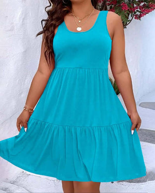 Kleid Doppellage Lagen Rüsche Tank
