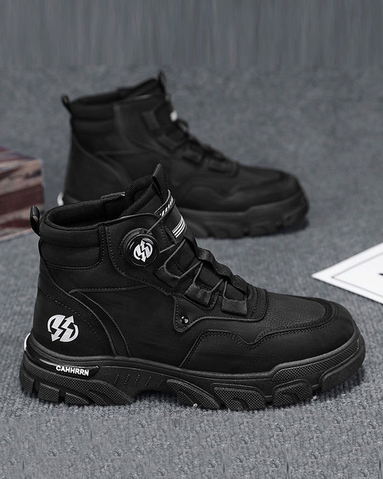 Schuhe Herren Outdoor Drehverschluss Arbeit 🔄👞 – Wasserdicht 💦, Rutschfest 🚶‍♂️, Bequem , Atmungsaktiv 🌬️