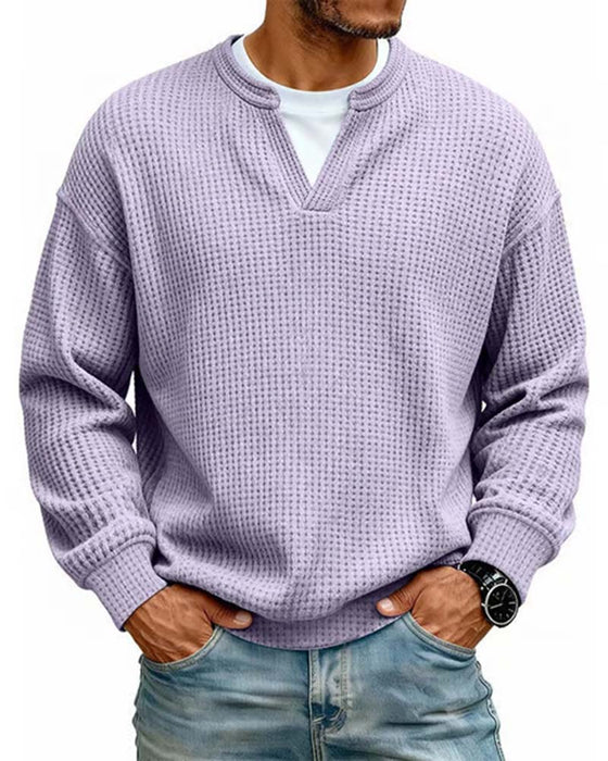 Sweatshirt Herren Rundhals Gefälscht Geschichtet