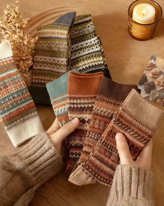 Socken Retro Modisch Ethnischer Stil