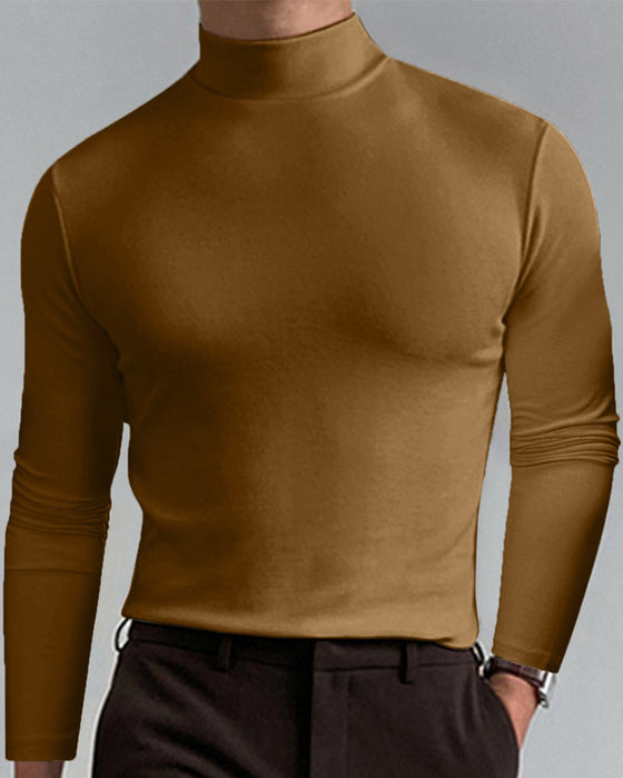 Herren Langarm T-Shirt Mit Schmalem Ausschnitt