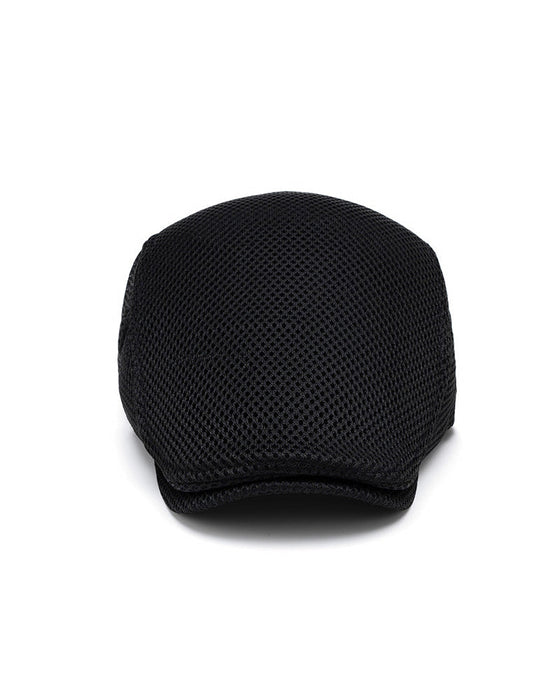 Herren Atmungsaktive Mesh Flache Mütze - Verstellbare Newsboy Ivy Baskenmütze Sommerhut