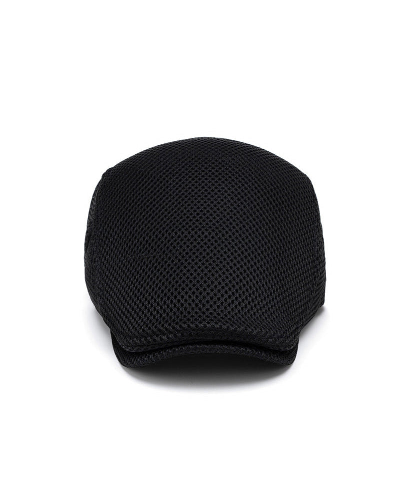 Herren Atmungsaktive Mesh Flache Mütze - Verstellbare Newsboy Ivy Baskenmütze Sommerhut