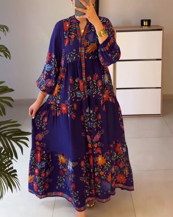 Kleid Elegant Blumenmuster