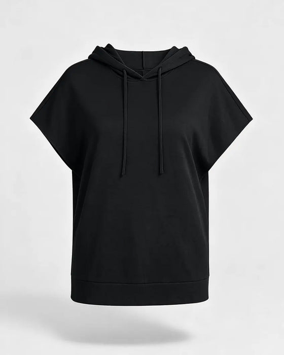 Hoodie Einfarbig Lässig Kurzarm