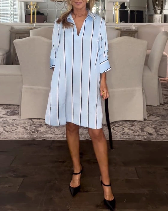 Kleid Gestreiftes Hemd