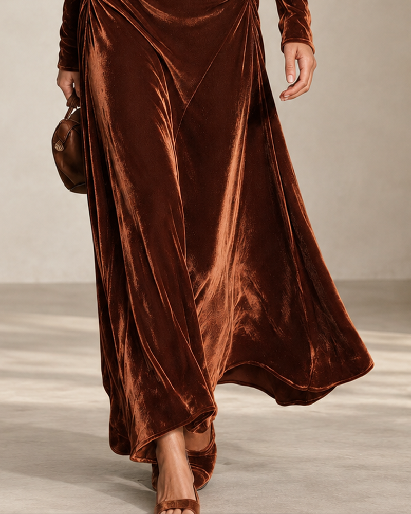 Kleid Mode Spaghettiträger Schulterfrei Lang