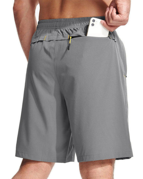 Shorts Gummibund Kordelzug Reißverschluss Sport