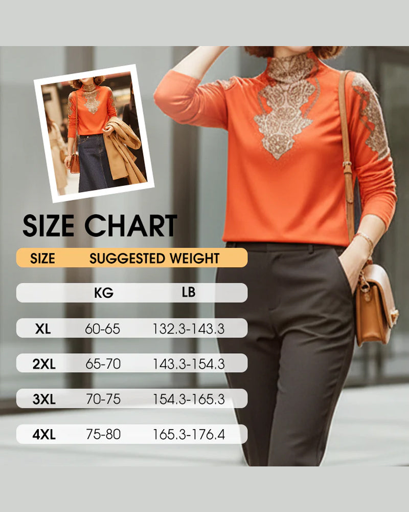 Top Elegant Gedruckt Figurbetont Damen Stehkragen