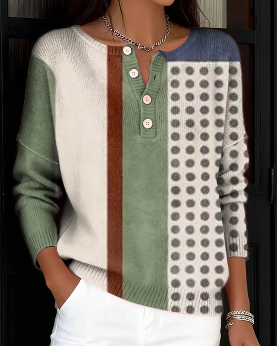 Pullover mit langen Ärmeln und Colorblocking