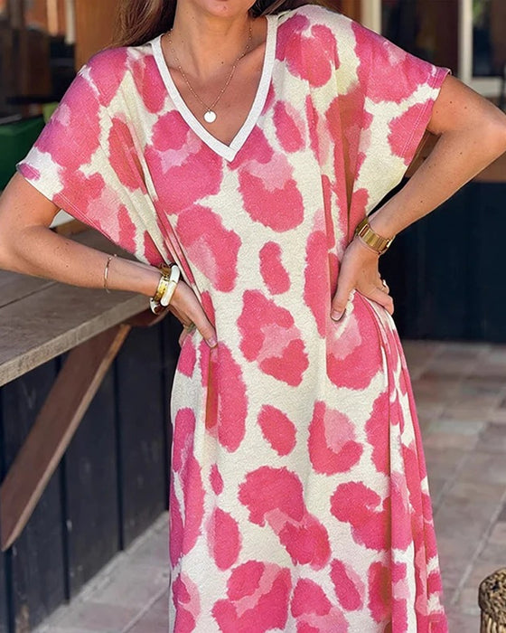 Kleid Locker Leopard Druck