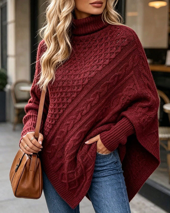 Pullover Unregelmäßig Unifarben Pullover