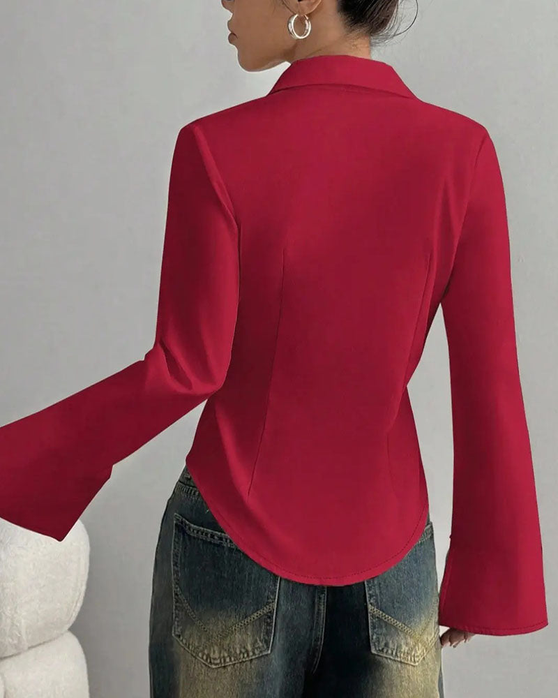 Damen Eleganter Slim-Fit Hemd