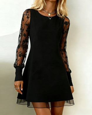 Kleid Mesh Stitching Modisch