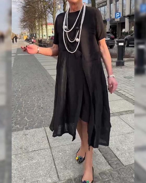 Kleid Unregelmäßig Patchwork