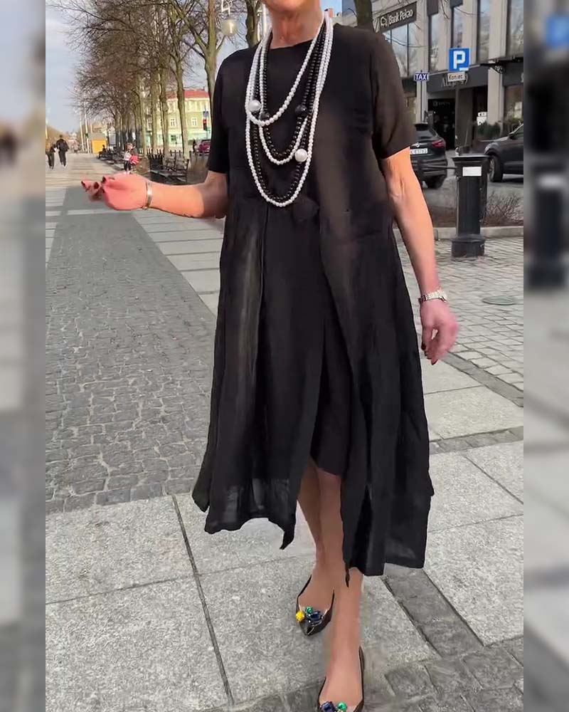 Kleid Unregelmäßig Patchwork