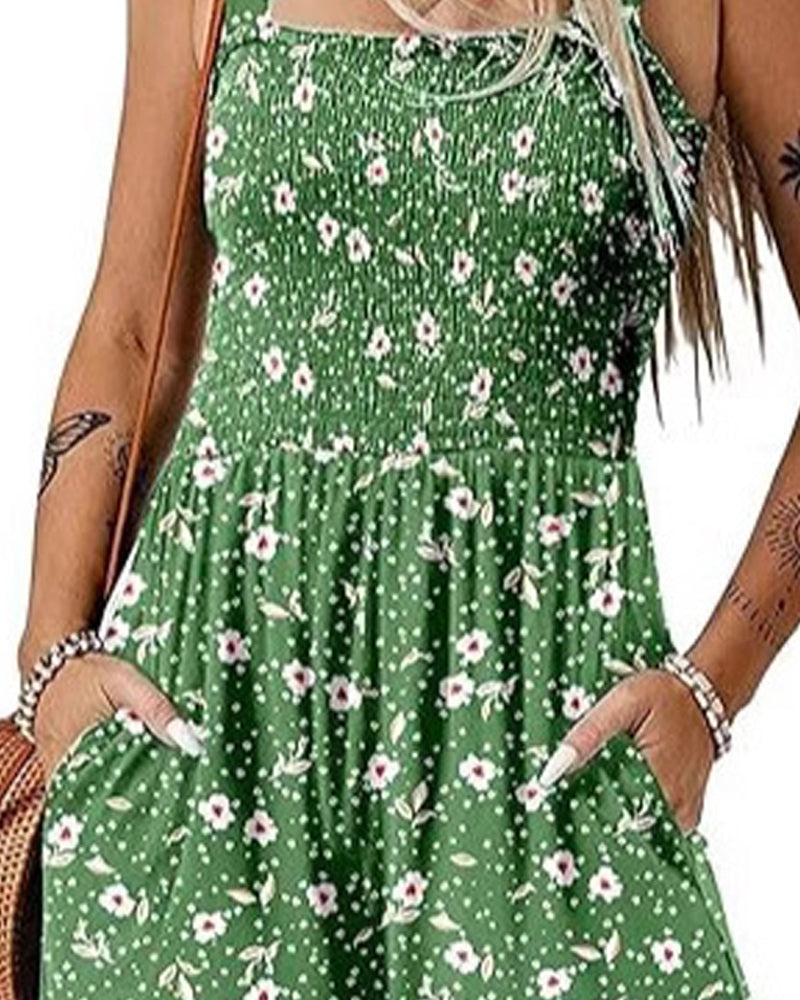 Jumpsuit geblümt lässig Träger-Shorts