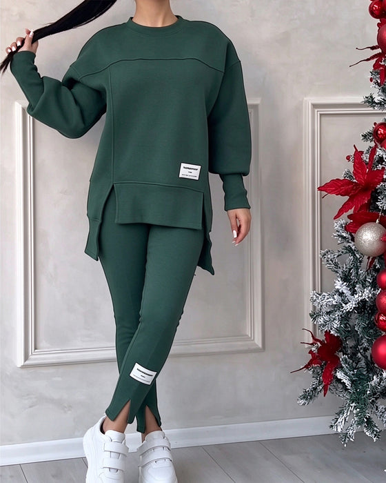 Set Bedruckt Sweatshirt Und Jogginghose