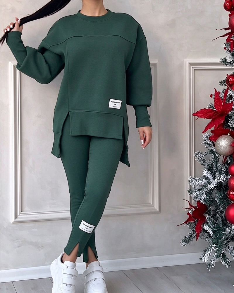 Set Bedruckt Sweatshirt Und Jogginghose