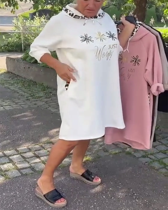 Kleid Blumen Druck Weite Mode