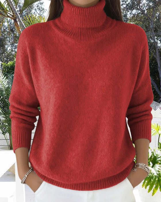 Pullover Rollkragen lässiger Stil