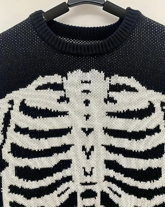 Pullover Rundhals Langarm Bedruckt