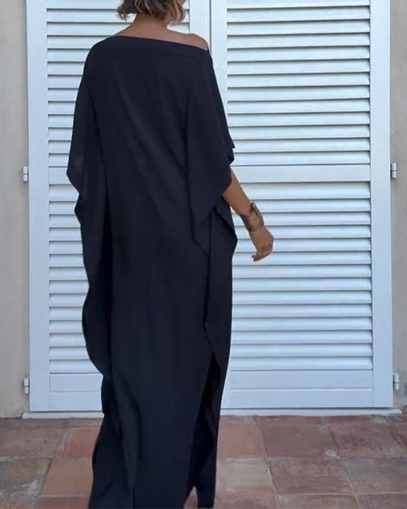 Kleid fließend einfarbig