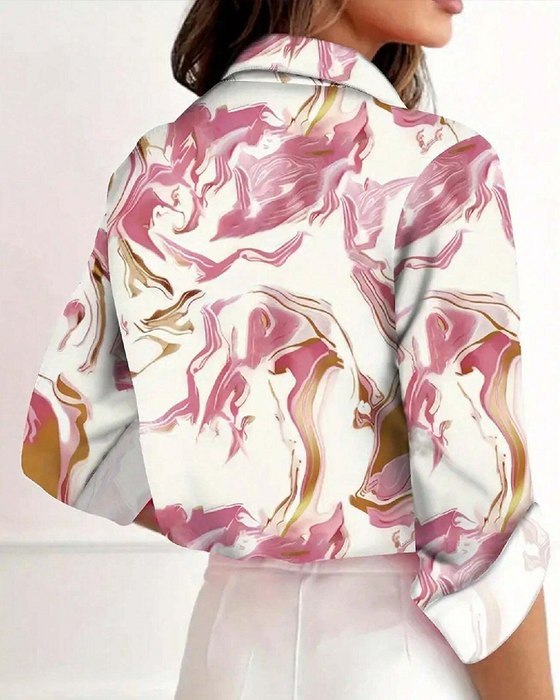 Hemd unregelmäßiger Wellendruck elegant