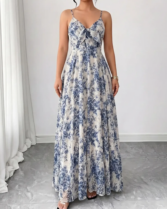 Kleid Lässig Camisole Maxi
