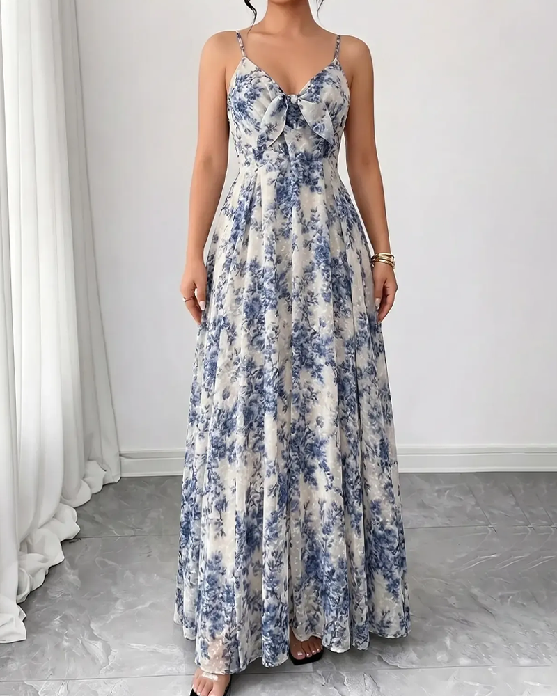 Kleid Lässig Camisole Maxi
