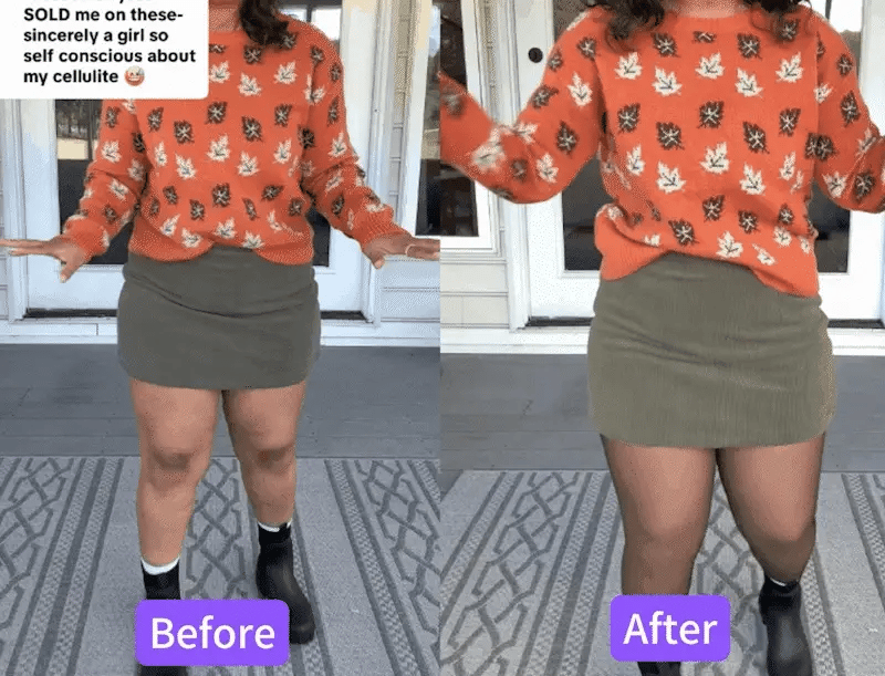 Fleecegefütterte formende Leggings mit einer Naht