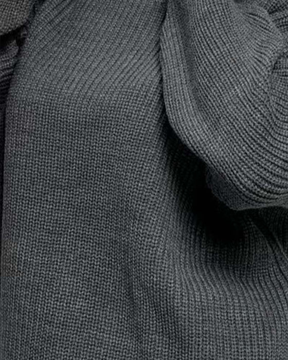 Cardigan Einfarbig Langarm Kurz