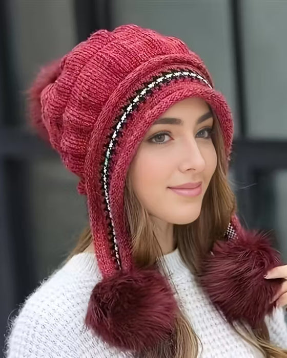 Fantasy-Fleece-Beanie Mit Ohrenklappen