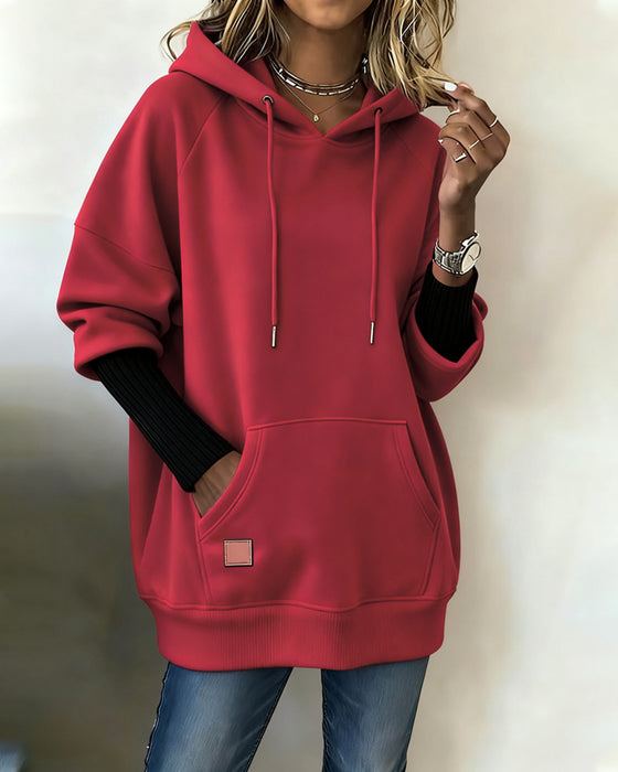 Lockerer Kapuzenpullover Im Casual-Stil