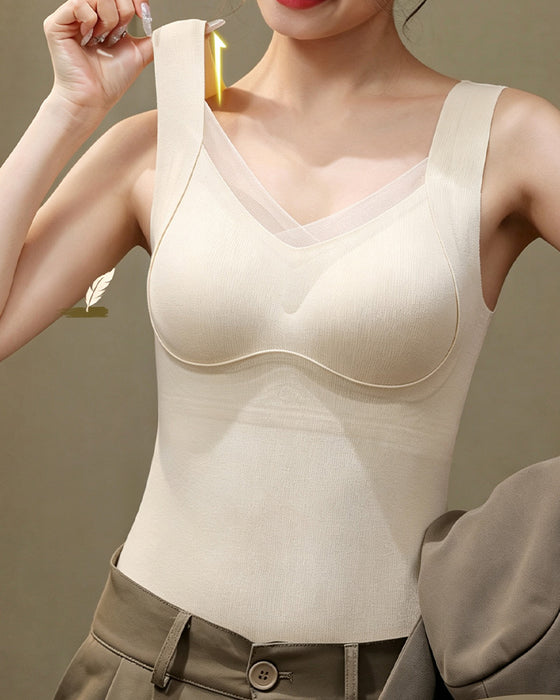 Tanktop Spitze Einteilig Integrierter Bh