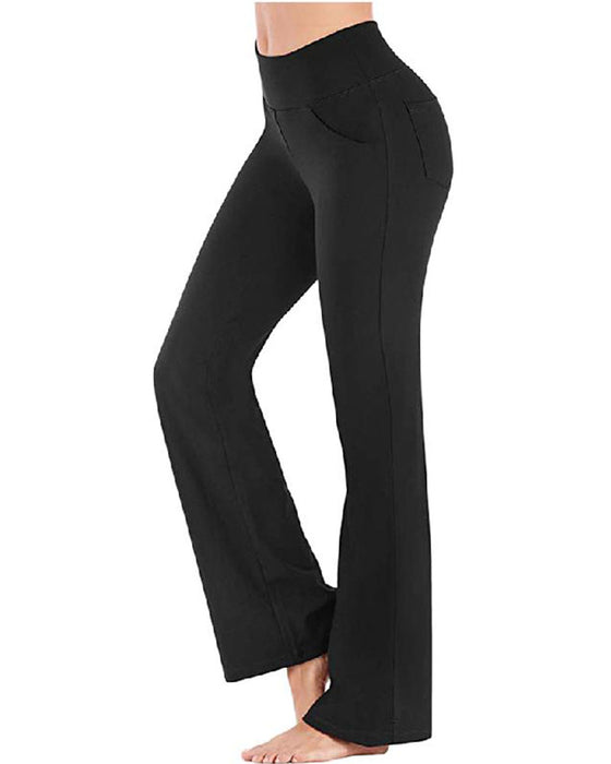 Hose Damen Hohe Taille Ausgestelltes Bein Yoga