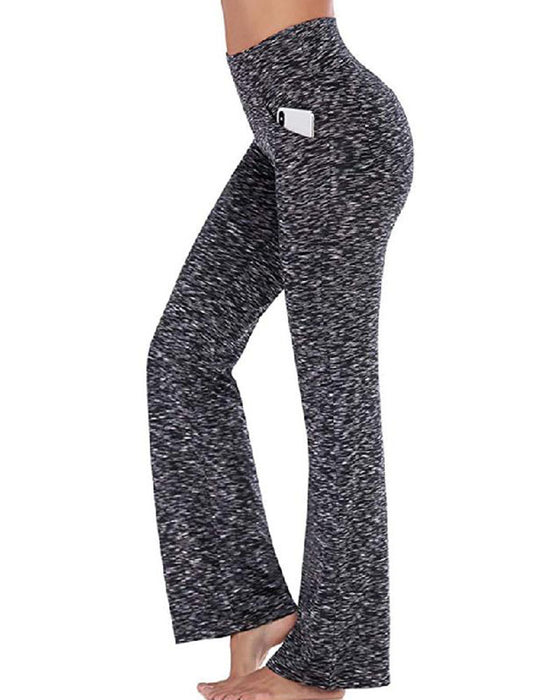 Hose Damen Hohe Taille Ausgestelltes Bein Yoga