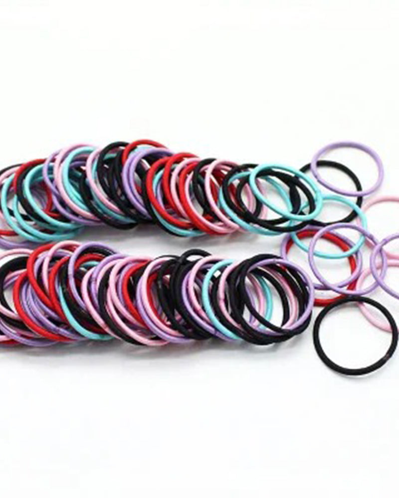 Haargummis 100 Stk Set Bunte Mädchen Elastisch