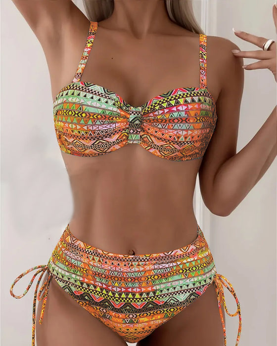 Set Bikini Sexy Ethnischer Druck