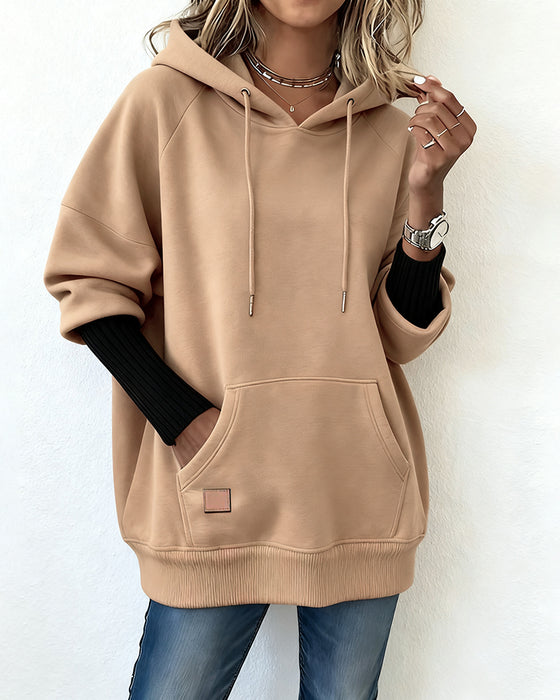 Lockerer Kapuzenpullover Im Casual-Stil